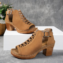 Load image into Gallery viewer, Stylish Plus-size Chunky-heel Womens Sandals
