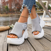 Load image into Gallery viewer, Women's Casual Fish-mouth Chunky Wedge Sandals