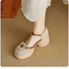 Load image into Gallery viewer, Women's Fashionable Waterproof Closed-Toe High-Heel Sandals