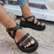 Load image into Gallery viewer, Platform All-match Hollowed-out Mid-heel Strappy Sandals