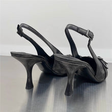 Load image into Gallery viewer, Womens Retro Pointed-Toe Ankle-Strap High Heel Sandals