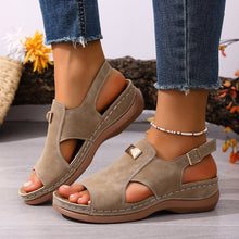 Load image into Gallery viewer, Women's Elastic Band Peep-Toe Fashionable Plus-Size Sandals