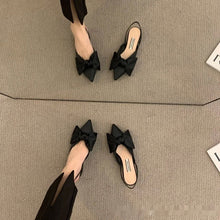 Load image into Gallery viewer, French-style Pointed-toe Bow-embellished Closed-toe Sandals For Women