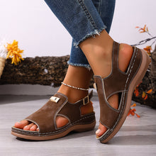 Load image into Gallery viewer, Women's Elastic Band Peep-Toe Fashionable Plus-Size Sandals