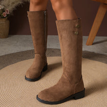 Load image into Gallery viewer, Suede Side-zip Ankle In British Style Slim-fit Womens Boots