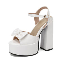 Load image into Gallery viewer, Womens Chunky-heel Ultra-high-heeled Peep-toe Sandals