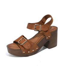Load image into Gallery viewer, Womens Waterproof Platform Chunky-heel Sandals With A Strappy Bucklestylish And On-trend