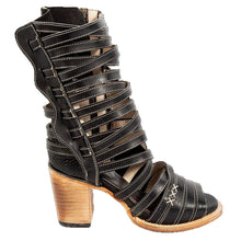 Load image into Gallery viewer, Womens Retro Stiletto-Strap Cutout Sandals