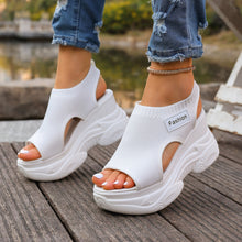 Load image into Gallery viewer, Women's Casual Fish-mouth Chunky Wedge Sandals