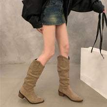 Load image into Gallery viewer, Retro-style Pointed-toe Womens Shoes Chunky-heeled High Niche Minimalist Versatile Boots