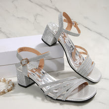 Load image into Gallery viewer, Womens Fish Mouth Sandals With Chunky Heels