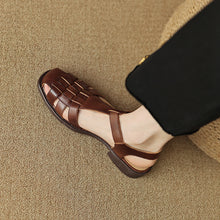 Load image into Gallery viewer, Spring Womens Low-heeled Closed-toe Open-heel Sandals