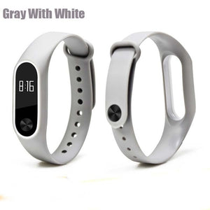 BOORUI Double color mi band 2 accessories pulseira miband 2 strap replacement silicone wriststrap for xiaomi mi2 smart bracelet