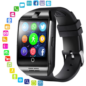LEMFO Bluetooth Smart Watch Men Q18 With Touch Screen Big Battery Support TF Sim Card Camera for Android Phone Smartwatch