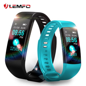 LEMFO Smart Watch Fitness Bracelet Heart Rate Monitor IP67 Waterproof Color Screen Sport Tracker Watch PK Mi Band 2 3