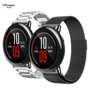 22mm Metal Stainless Strap for Xiaomi Huami Amazfit Watch Bracelet Band Milanese Loop Magnetic Straps for Amazfit Pace Stratos 2