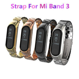 mi band 3 replacement Metal Strap wrist strap Stainless Steel Bracelet Wristbands MiBand 3 strap for Xiaomi mi band 3