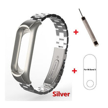 mi band 3 replacement Metal Strap wrist strap Stainless Steel Bracelet Wristbands MiBand 3 strap for Xiaomi mi band 3