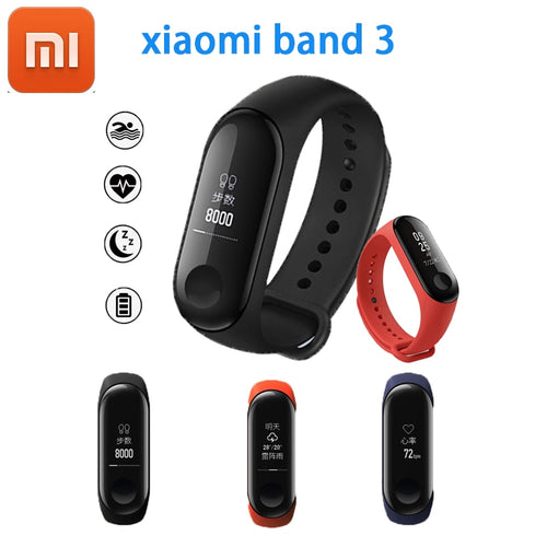 Original Xiaomi Mi Band 3 Band3 Smart Wristband Bracelet 0.78