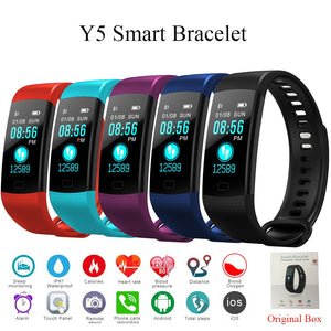 Tonbux Y5 Smart Band Heart Rate Tracker Fitness Tracker Y5 Smartband Smart Bracelet Waterproof Smart Wristband Smart Watch Men