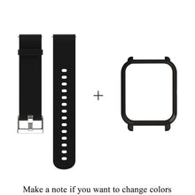 Mijobs 20mm Silicone Wrist Strap Protective Case Cover Plastic PC Shell for Huami  Xiaomi Amazfit Bip BIT PACE Lite Smart Watch