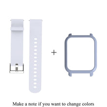 Mijobs 20mm Silicone Wrist Strap Protective Case Cover Plastic PC Shell for Huami  Xiaomi Amazfit Bip BIT PACE Lite Smart Watch
