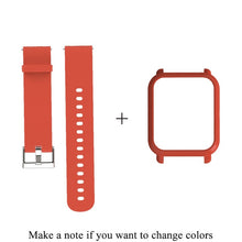 Mijobs 20mm Silicone Wrist Strap Protective Case Cover Plastic PC Shell for Huami  Xiaomi Amazfit Bip BIT PACE Lite Smart Watch