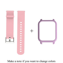 Mijobs 20mm Silicone Wrist Strap Protective Case Cover Plastic PC Shell for Huami  Xiaomi Amazfit Bip BIT PACE Lite Smart Watch