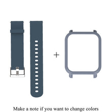 Mijobs 20mm Silicone Wrist Strap Protective Case Cover Plastic PC Shell for Huami  Xiaomi Amazfit Bip BIT PACE Lite Smart Watch