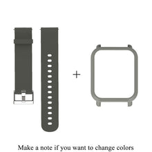 Mijobs 20mm Silicone Wrist Strap Protective Case Cover Plastic PC Shell for Huami  Xiaomi Amazfit Bip BIT PACE Lite Smart Watch
