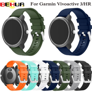 Colorful Soft  Silicone Replacement Strap for Garmin Vivoactive3 Vivomove HR Smart wristband for Garmin Vivoactive 3 Watch band
