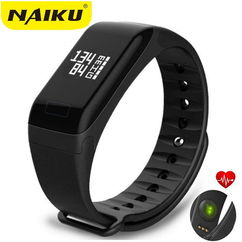 NAIKU Fitness Tracker Wristband Heart Rate Monitor Smart Bracelet F1 Smartbracelet Blood Pressure With Pedometer Bracelet