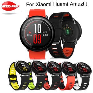 22mm Sports Silicone Wrist Strap bands for Xiaomi Huami Amazfit Bip BIT PACE Lite Youth Smart Watch Replacement Band Smartwatch