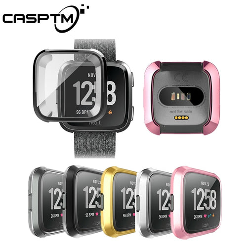 Ultra-thin Soft Plating TPU Case Cover For Fitbit Versa Full Protection Silicone Cases wearable devices Smartwatch Protector