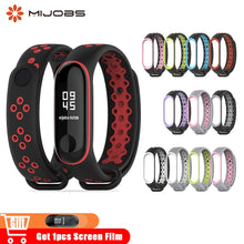 Mijobs Strap for Mi Band 3 Accessories Sport Bracelet Strap for Xiaomi mi Band 3 Wrist Straps Smart Silicone Watch Band Miband 3