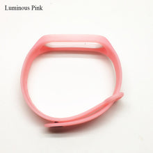 BOORUI Luminous Silicone Miband 3 Strap pulsera adjustable Colorful wrist strap replacement for xiaomi mi 3 smart bracelets band
