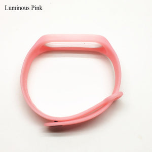 BOORUI Luminous Silicone Miband 3 Strap pulsera adjustable Colorful wrist strap replacement for xiaomi mi 3 smart bracelets band
