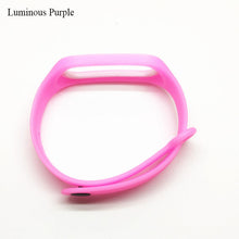 BOORUI Luminous Silicone Miband 3 Strap pulsera adjustable Colorful wrist strap replacement for xiaomi mi 3 smart bracelets band