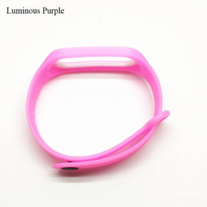 BOORUI Luminous Silicone Miband 3 Strap pulsera adjustable Colorful wrist strap replacement for xiaomi mi 3 smart bracelets band