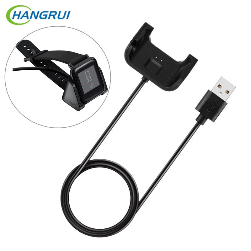 HANGRUI USB Magnetic Charger for Xiaomi Huami Amazfit Bip Youth smart watch chargers fast charging cable Cradle Charger Replace
