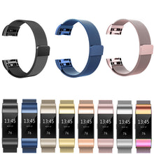 JKER Stainless Steel Magnetic Milanese Loop Band for Fitbit Charge 2 Replacement Wristband Strap for Fitbit Charge 3 Watchband