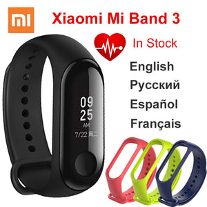 Xiaomi Mi Band 3 Miband Instant Message Caller ID Smart Bracelet Wristband Waterproof Big OLED Touch Screen Heart Rate Monitor