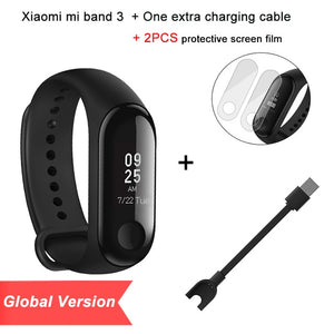 Global Version Xiaomi Mi Band 3 Smart Tracker Band 3 Xiaomi Band 3 Push Message Heart Rate Tracker Russian English Spanish Menu