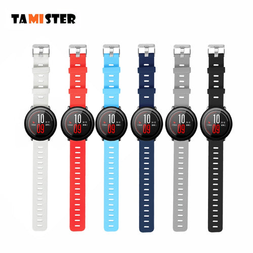 TAMISTER Smart Accessories for Amazfit Stratos 2S Strap 22mm Band for Xiaomi Watch 1 2 Amazfit Pace Pure Color Replacement Band