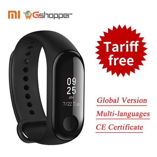 2018 Global Version New Original Xiaomi Mi Band 3 Smart Bracelet Black 0.78 inch OLED  Instant Message Call Weather Forecate