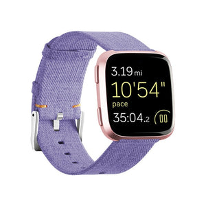 Durable Fashion Nylon Fabric Replacement Wristband Wrist Bands Watch Band Strap Accessories for Fitbit Versa Sport Smartband