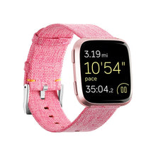 Durable Fashion Nylon Fabric Replacement Wristband Wrist Bands Watch Band Strap Accessories for Fitbit Versa Sport Smartband