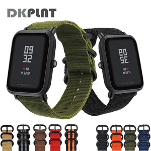 DKPLNT Colorful nylon Watchband Replacement for Amazfit Bip for Xiaomi Huami Amazfit Band Bracelet Huami Wrist Strap 20mm