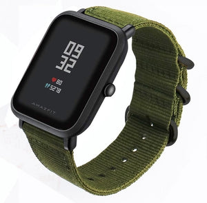 DKPLNT Colorful nylon Watchband Replacement for Amazfit Bip for Xiaomi Huami Amazfit Band Bracelet Huami Wrist Strap 20mm