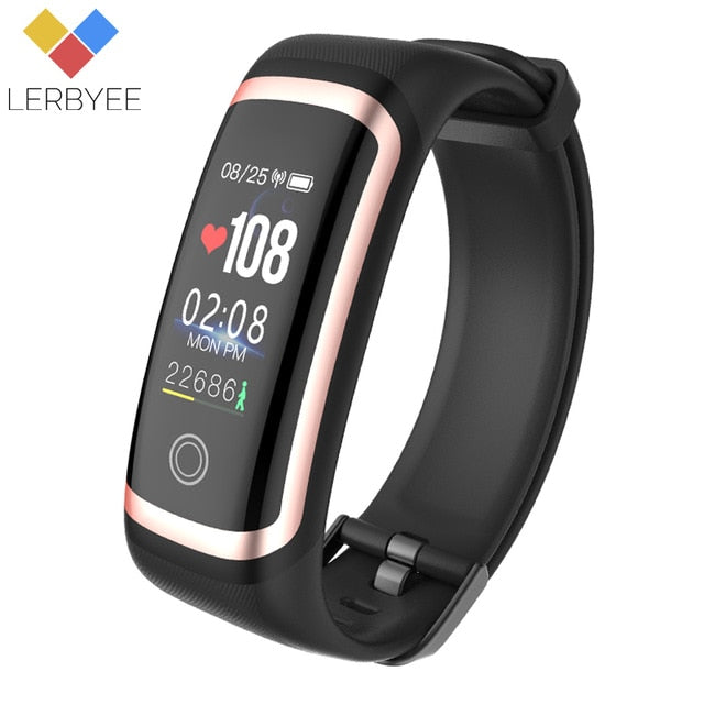 Lerbyee Sport Fitness Tracker M4 Smart Heart Rate Monitor Bracelet Calories Waterproof IP67 Smart Band Fashion Watch for iOS